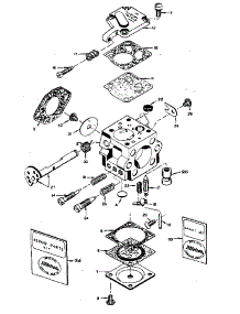 Fig. 4 Carburetor No. 34034 parts for Craftsman Gas Chainsaw 358350940 from AppliancePartsPros.com