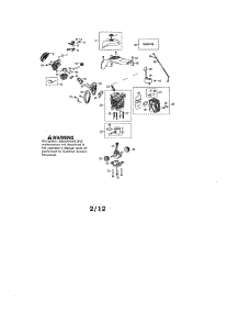Cylinder / Muffler / Shield parts for Craftsman Gas Chainsaw 358350981 from AppliancePartsPros.com