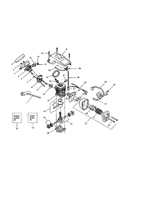 Cylinder / Cylinder Shield / Crankshaft parts for Craftsman Gas Chainsaw 358351042 from AppliancePartsPros.com