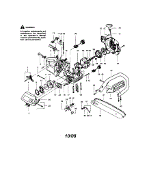 Chassis / Bar / Handle parts for Craftsman Gas Chainsaw 358351143 from AppliancePartsPros.com