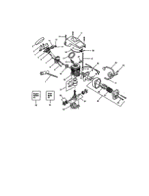 Cylinder / Crankshaft / Crankcase parts for Craftsman Gas Chainsaw 358351161 from AppliancePartsPros.com
