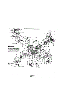 Chainsaw parts for Craftsman Gas Chainsaw 358351480 from AppliancePartsPros.com