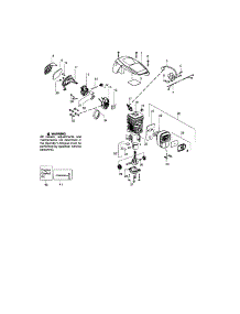 Shield / Cylinder / Crankshaft parts for Craftsman Gas Chainsaw 358351600 from AppliancePartsPros.com
