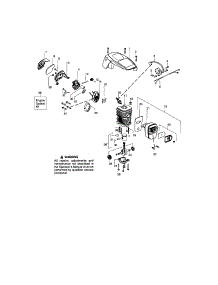 Cylinder / Shield / Crankshaft parts for Craftsman Gas Chainsaw 358351700 from AppliancePartsPros.com