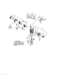 Cylinder / Shield / Crankshaft parts for Craftsman Gas Chainsaw 358351701 from AppliancePartsPros.com