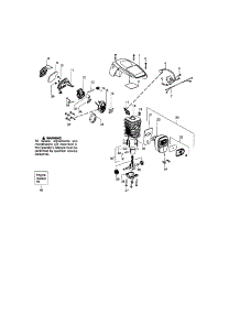 Cylinder / Shield / Crankshaft parts for Craftsman Gas Chainsaw 358351810 from AppliancePartsPros.com