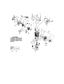 Shield / Cylinder / Crankshaft parts for Craftsman Gas Chainsaw 358351820 from AppliancePartsPros.com