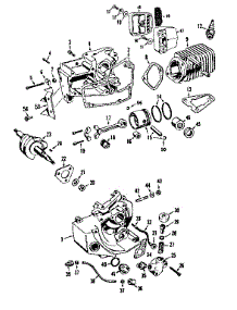 Crankcase parts for Craftsman Chainsaw 358352330 from AppliancePartsPros.com