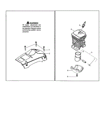 Cylinder / Piston parts for Craftsman Gas Chainsaw 358352670 from AppliancePartsPros.com