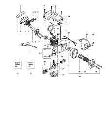 Cylinder / Crankshaft / Muffler parts for Craftsman Gas Chainsaw 358352680 from AppliancePartsPros.com