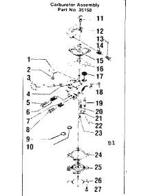 Carburetor parts for Craftsman Gas Chainsaw 358353630 from AppliancePartsPros.com
