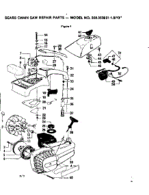 Main Frame parts for Craftsman Gas Chainsaw 358353631 from AppliancePartsPros.com