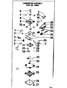 Carburetor Assembly parts for Craftsman Gas Chainsaw 358354811 from AppliancePartsPros.com
