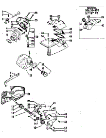 Main Frame parts for Craftsman Gas Chainsaw 358354830 from AppliancePartsPros.com
