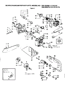 Crankshaft / Chain And Guide Bar parts for Craftsman Gas Chainsaw 358355070 from AppliancePartsPros.com