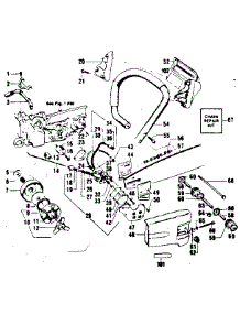 Handle / Chain And Guide Bar  Assembly parts for Craftsman Gas Chainsaw 358356081 from AppliancePartsPros.com