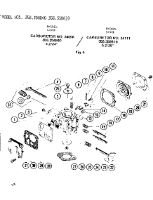 Carburetor parts for Craftsman Chainsaw 358358840 from AppliancePartsPros.com