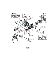 Flywheel / Chassis parts for Craftsman Gas Chainsaw 358360150 from AppliancePartsPros.com