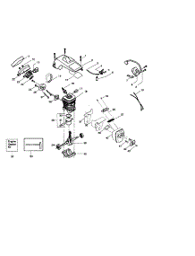 Shield / Cylinder / Crankshaft parts for Craftsman Gas Chainsaw 358360831 from AppliancePartsPros.com
