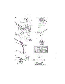 Fuel Tank / Handle / Muffler parts for Craftsman Gas Chainsaw 358381800 from AppliancePartsPros.com