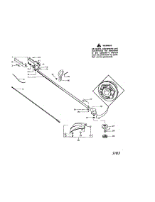 Driveshaft / Handle / Shield parts for Craftsman Gas Line Trimmer 358745570 from AppliancePartsPros.com