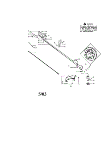 Driveshaft / Shield / Handle parts for Craftsman Gas Line Trimmer 358745571 from AppliancePartsPros.com