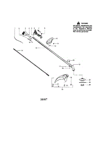 Driveshaft / Handle / Shield parts for Craftsman Gas Line Trimmer 358791580 from AppliancePartsPros.com