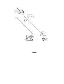 Handle / Drive Shaft / Shield parts for Craftsman Gas Line Trimmer 358791980 from AppliancePartsPros.com