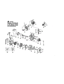 Crankcase / Crankshaft parts for Craftsman Gas Leaf Blower 358794340 from AppliancePartsPros.com