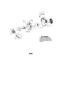 Scroll / Handle / Fuel Tank parts for Craftsman Gas Leaf Blower 358794762 from AppliancePartsPros.com