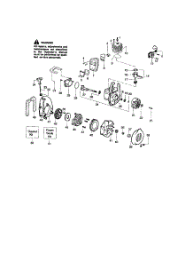 Cylinder / Crankcase / Crankshaft parts for Craftsman Gas Leaf Blower 358794945 from AppliancePartsPros.com
