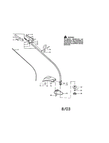 Driveshaft / Handle parts for Craftsman Gas Line Trimmer 358795543 from AppliancePartsPros.com