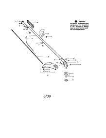 Drive Shaft / Handle / Shield parts for Craftsman Gas Line Trimmer 358795551 from AppliancePartsPros.com