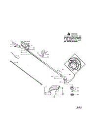 Driveshaft / Handle / Shield parts for Craftsman Gas Line Trimmer 358795570 from AppliancePartsPros.com