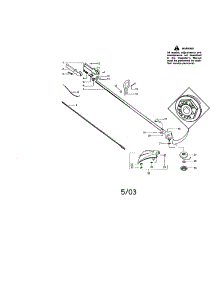 Driveshaft / Shield / Handle parts for Craftsman Gas Line Trimmer 358795571 from AppliancePartsPros.com