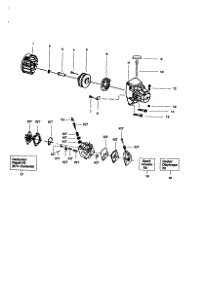 Flywheel And Stater Handle parts for Craftsman Gas Line Trimmer 358796090 from AppliancePartsPros.com