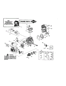 Crankcase / Crankshaft parts for Craftsman Gas Line Trimmer 358796120 from AppliancePartsPros.com
