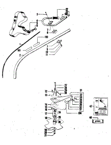 Drive Shaft And Blade parts for Craftsman Gas Line Trimmer 358796210 from AppliancePartsPros.com
