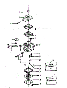 Figure 4: Carburetor Assembly - #35196 parts for Craftsman Gas Leaf Blower 358796920 from AppliancePartsPros.com