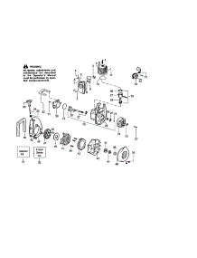 Crankcase / Cylinder / Crankshaft parts for Craftsman Gas Leaf Blower 358797301 from AppliancePartsPros.com