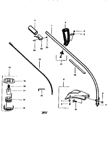 Drive Shaft And Cutting Head parts for Craftsman Gas Line Trimmer 358798230 from AppliancePartsPros.com