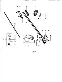 Drive Shaft And Cutting Head parts for Craftsman Gas Line Trimmer 358798561 from AppliancePartsPros.com