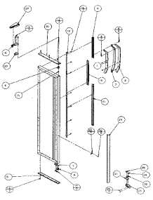 Freezer Door Hinge & Trim parts for Amana Side-By-Side Refrigerator 36041-P1122101W from AppliancePartsPros.com