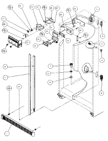 Refrigerator / Freezer Controls And Cabinet parts for Amana Side-By-Side Refrigerator 36041-P1122101W from AppliancePartsPros.com