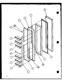 Freezer Door parts for Amana Side-By-Side Refrigerator 36041W-P1122101WW from AppliancePartsPros.com
