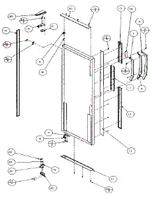 Refrigerator Door, Hinge, And Trim parts for Amana Side-By-Side Refrigerator 36048-P1122102W from AppliancePartsPros.com