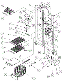 Freezer Shelving And Refrigerator Light parts for Amana Side-By-Side Refrigerator 36048-P1122102W from AppliancePartsPros.com