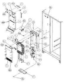 Evaporator And Air Handling parts for Amana Side-By-Side Refrigerator 36048-P1122102W from AppliancePartsPros.com