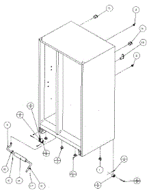Rollers And Back Unit parts for Amana Side-By-Side Refrigerator 36048-P1122102W from AppliancePartsPros.com