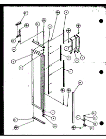 Freezer Door Hinge And Trim Parts parts for Amana Side-By-Side Refrigerator 36048L-P1122102WL from AppliancePartsPros.com